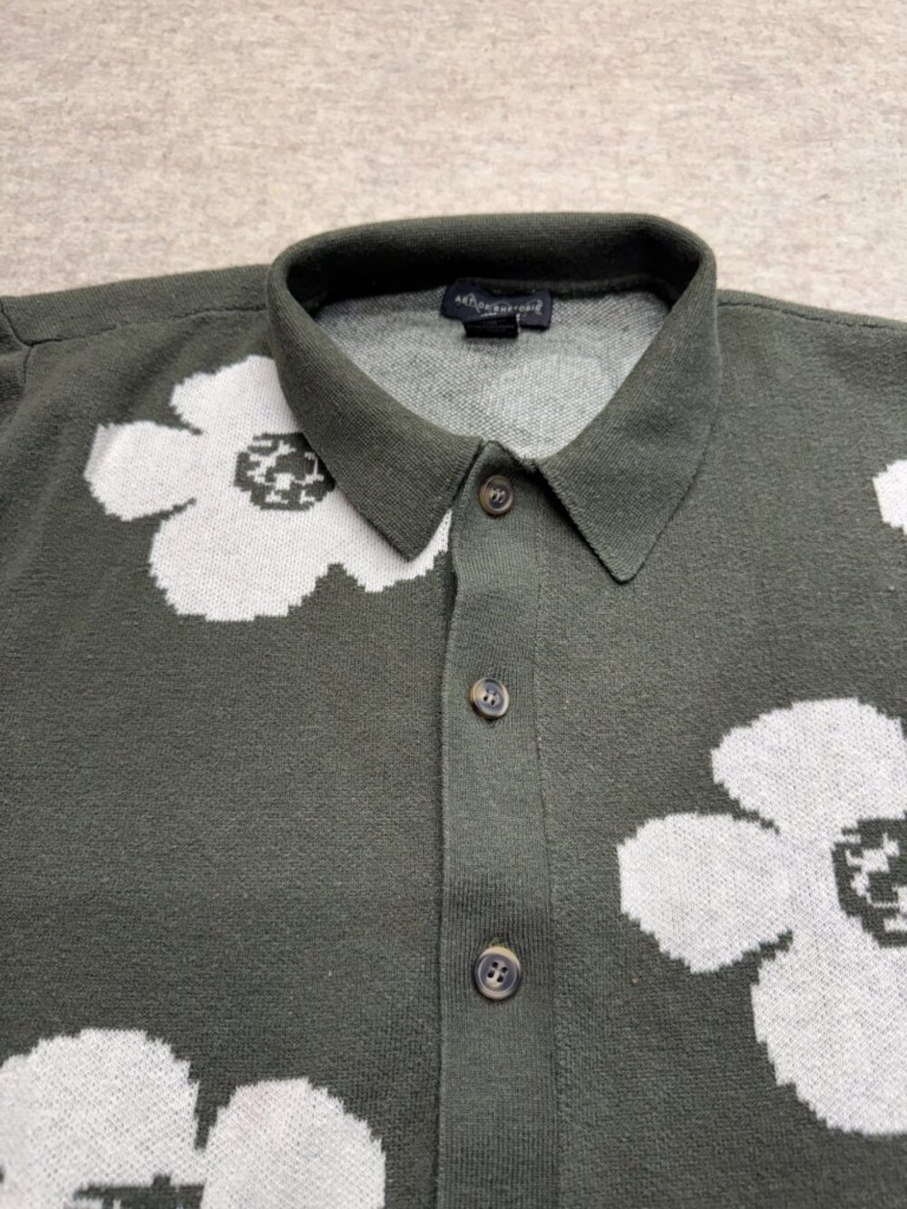Art of Rhetoric Green Floral Short Sleeve Button Down Men's Casual Shirt Size L - Picture 2 of 9